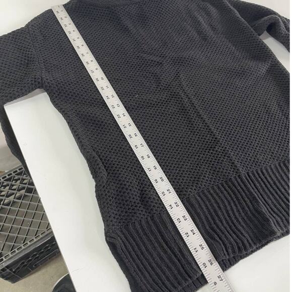 Sanctuary Sweater Women Medium Solid Black Cowl Neck Honeycomb - Picture 6 of 7